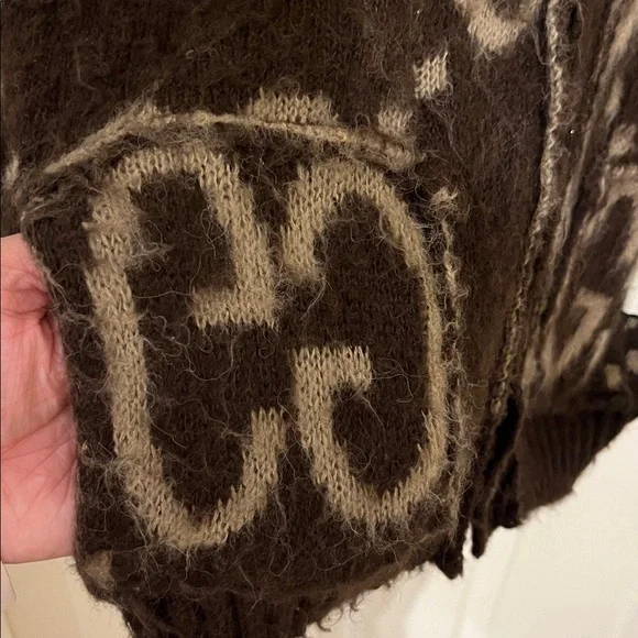 GUCCI Luxury REVERSIBLE GG MOHAIR WOOL CARDIGAN Made in Italy - Picture 7 of 7